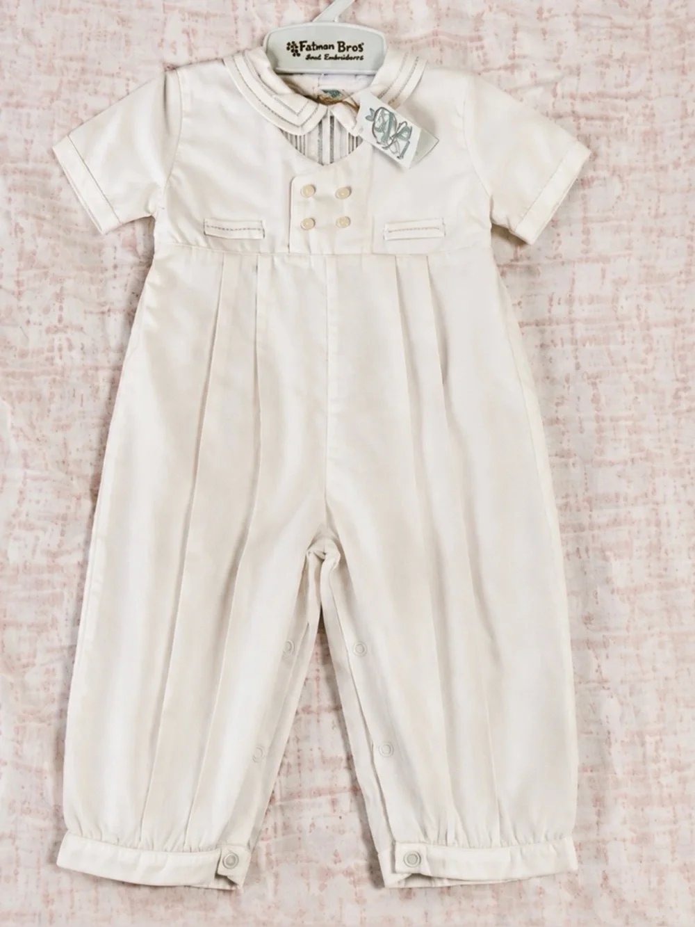 NWT Boy’s White Heirloom Romper Feltman Brothers Special Occasion 12m